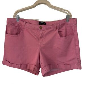 MISS DEMEANOR Pink Cuffed Shorts